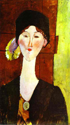 Amedeo Modigliani Portrait of Beatrice Hastings before a door